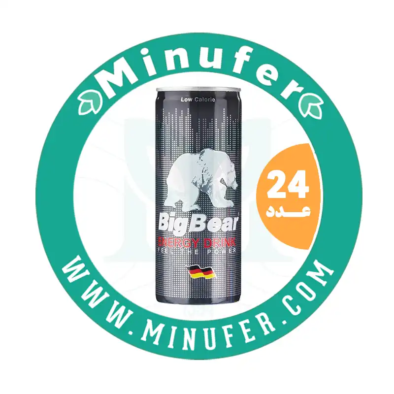 نوشیدنی انرژی زا کم کالری بیگ بیر 250 سی سی - باکس 24 عددی